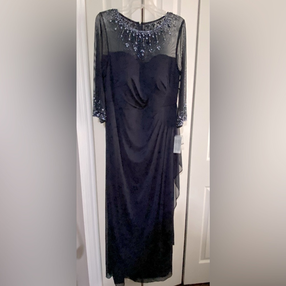 NWT Alex Apparel Elegant Evening Gown/MOB dark navy dress size 14W
